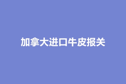 加拿大進(jìn)口牛皮報(bào)關(guān)的注意事項(xiàng)_牛皮進(jìn)口資料